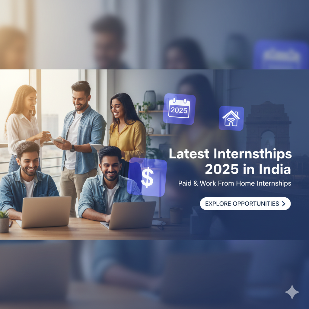 Latest Internships 2025 in India | Paid & Work From Home Internships
