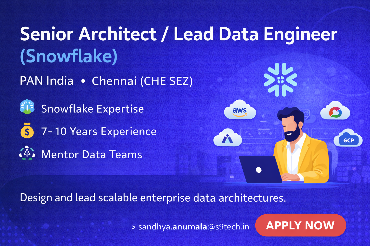Senior Data Engineer Snowflake Job in Chennai