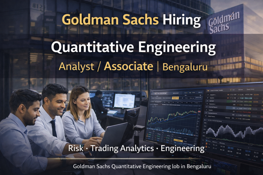 Goldman Sachs Quantitative Engineering Job in Bengaluru