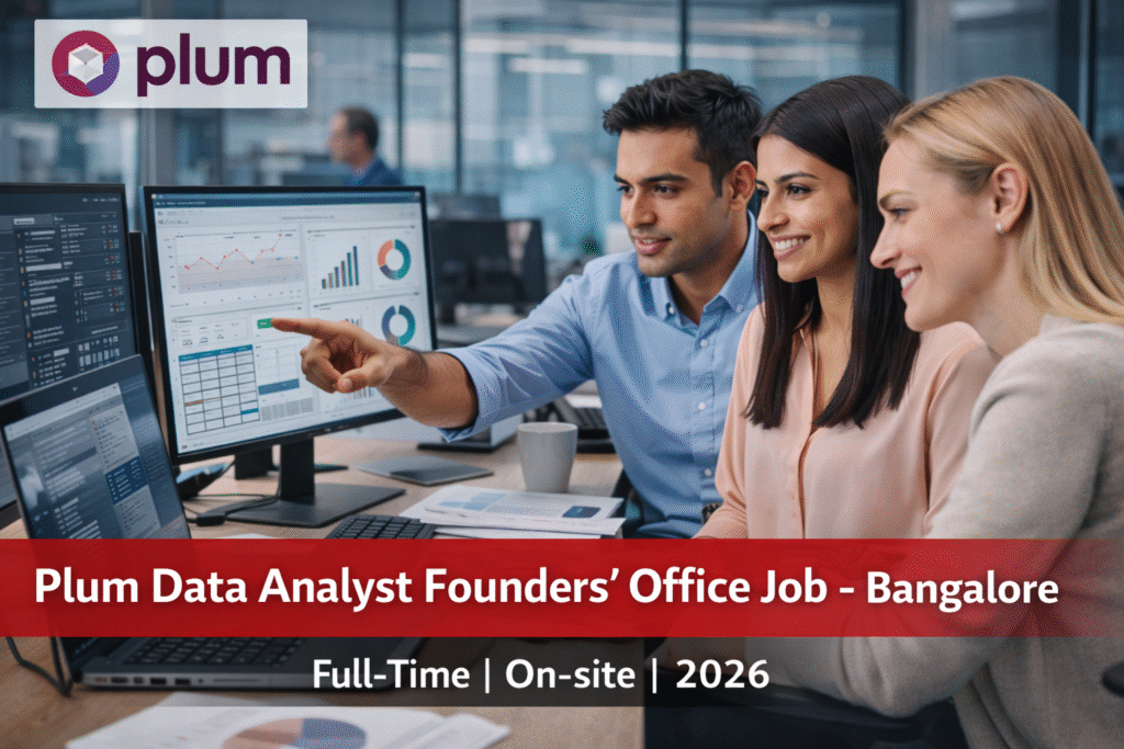 Plum Data Analyst Founders Office Job in Bangalore